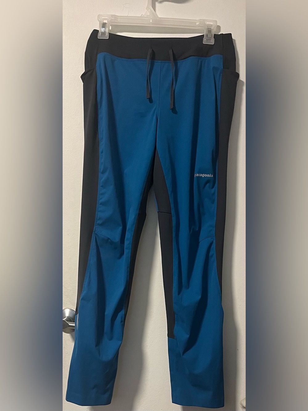 Patagonia Blue and Black Wide-Leg Performance Pants